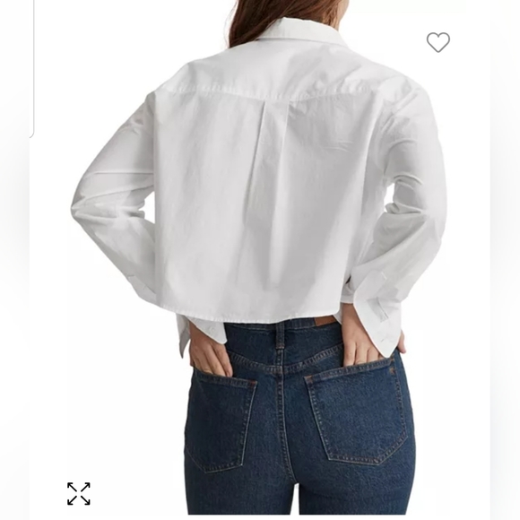 Madewell Super Crop Ex-Boyfriend Shirt Women's - Picture 3 of 10